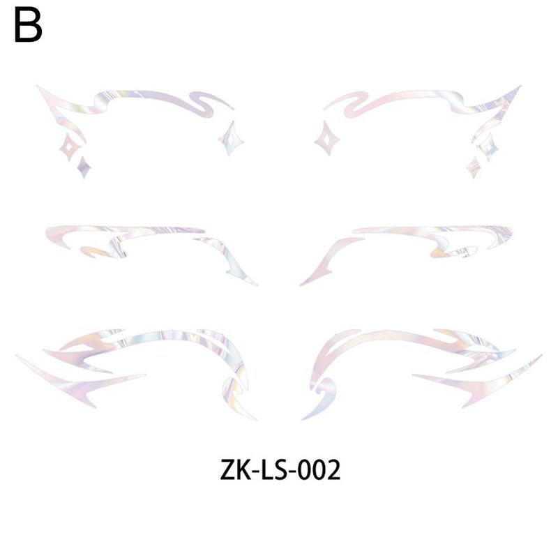 European and American style laser eye makeup temporary tattoos, waterproof 3D realistic face and eye makeup temporary tattoos.